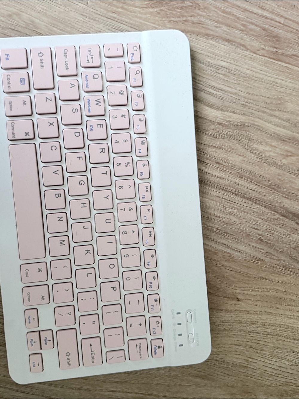 Source Unknown Pink & White Bluetooth Tablet Keyboard